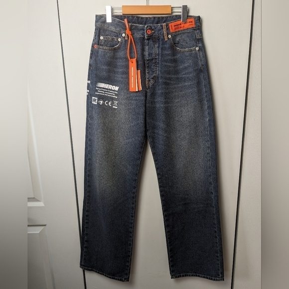 Heron Preston Blue Wide Leg Jeans - Picture 7 of 16